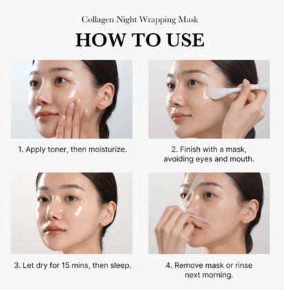 Medicube Collagen Overnight Wrapping Peel off Facial Mask Pack - Elasticity & Hy