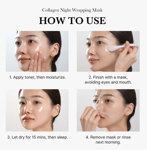 Medicube Collagen Overnight Wrapping Peel off Facial Mask Pack - Elasticity & Hy